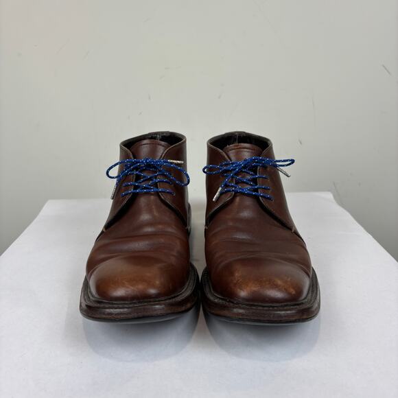 Prada Brown Square Toe Chukka Leather Boots Men's 7 - Picture 2 of 14